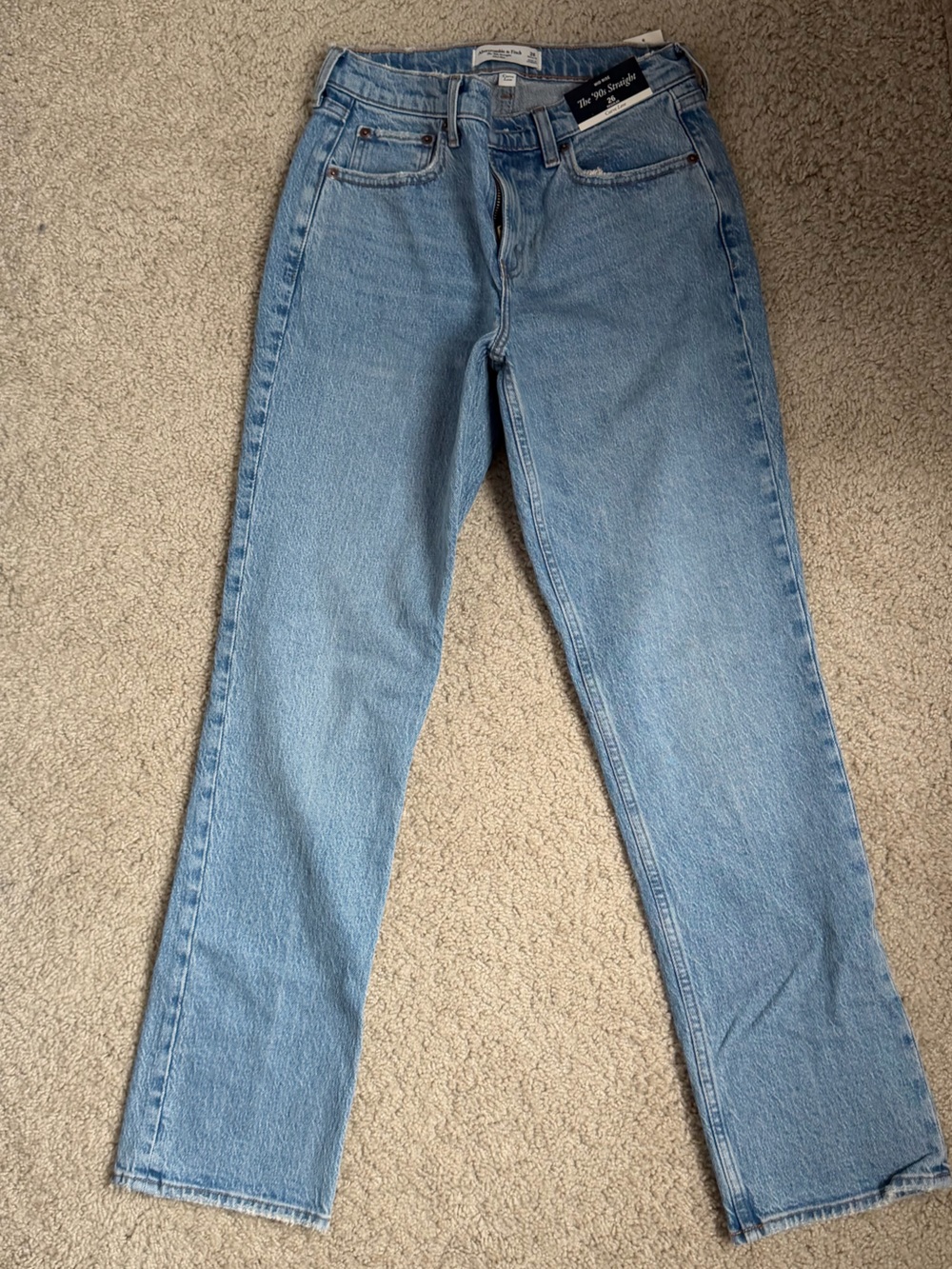 Abercrombie 90s straight jeans, curve love 26R